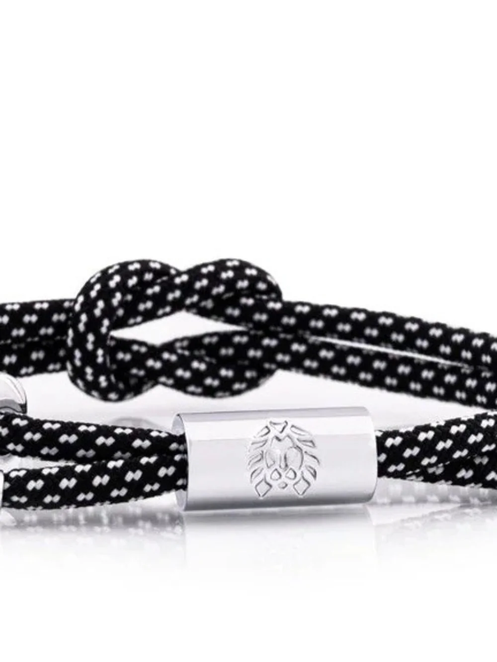 Rastaclast Black & White Knotted Rope Bracelet